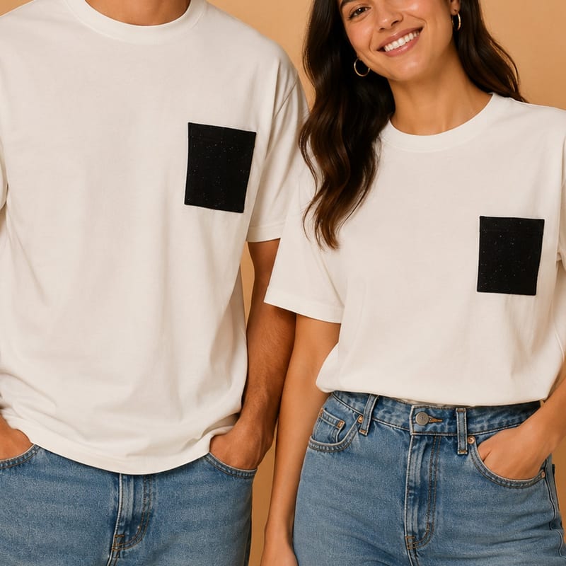 Black Floral Pocket Tee, for you