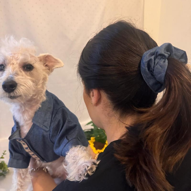 Soft Denim Scrunchie, for you