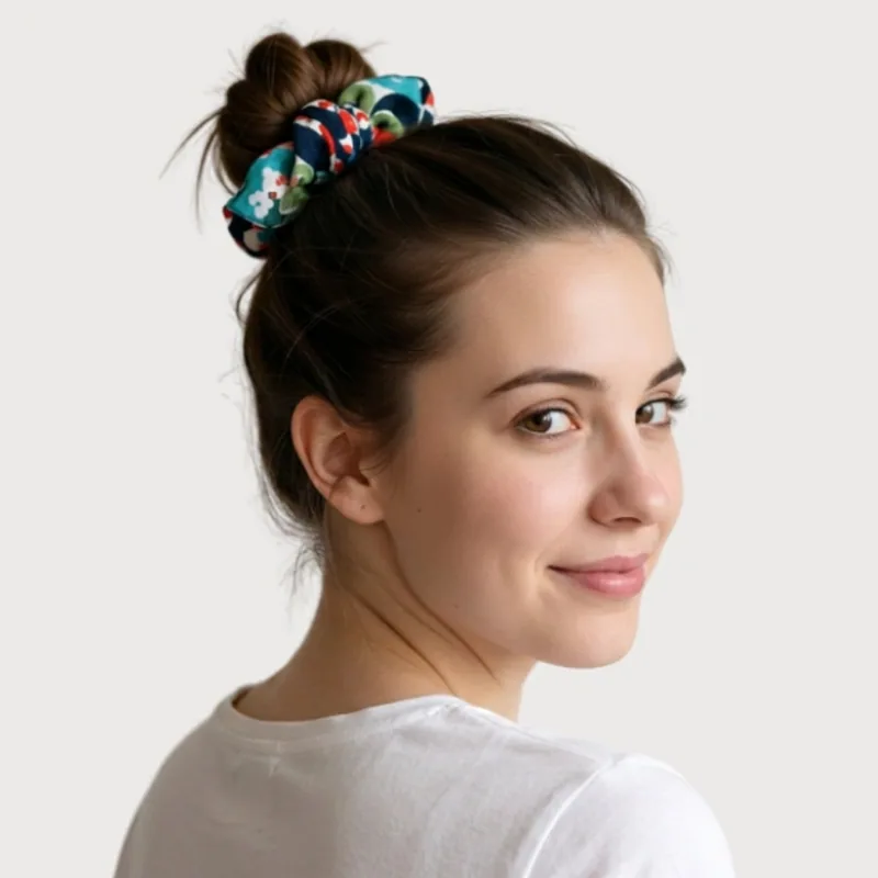 Scrunchie floral, para ti