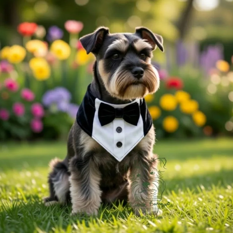 Velvet Tuxedo Bandana, for your dog